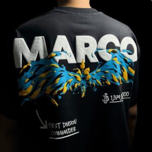 Home black colour five sleeve printed t shirts